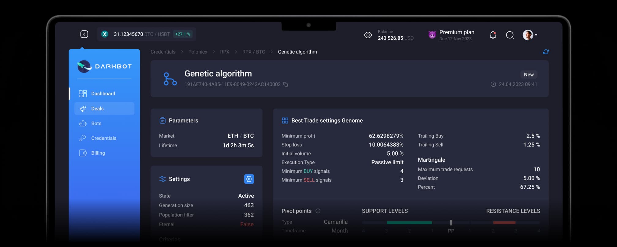 genetic alrorithm page screenshot