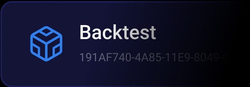 Backtesting page