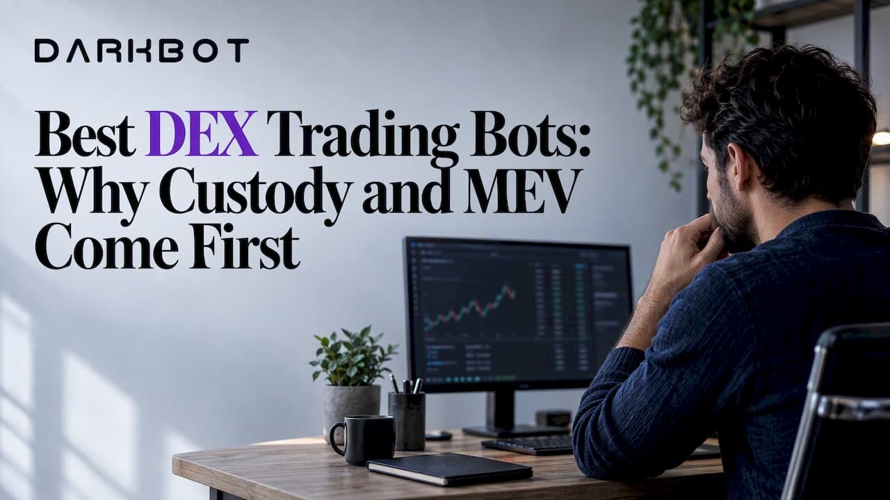 Best DEX Trading Bots: Why Custody and MEV Come First - DarkBot cryptocurrency trading blog post about General Guides